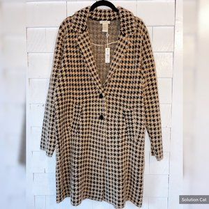 NWT Max Studio Women's Long Sleeve Herringbone Sweater Jacket